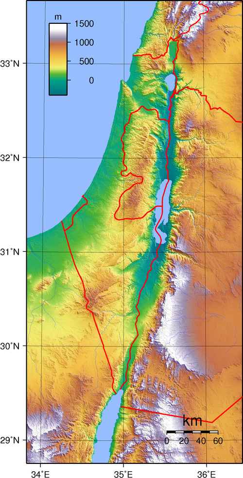 Topografia Izraela