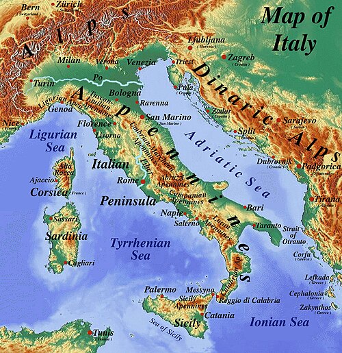 Mapa Włoch