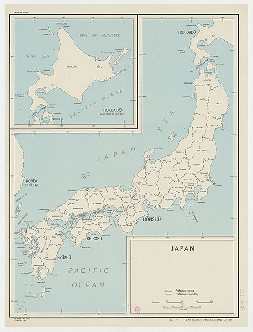 Mapa Japonii - OSS