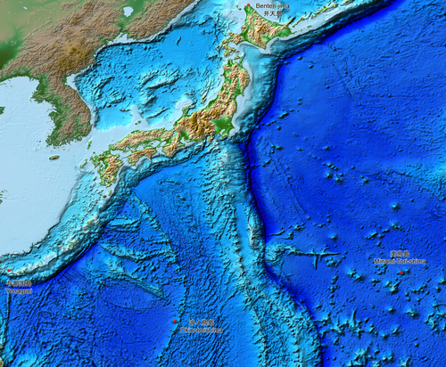 Mapa terenu Japonii