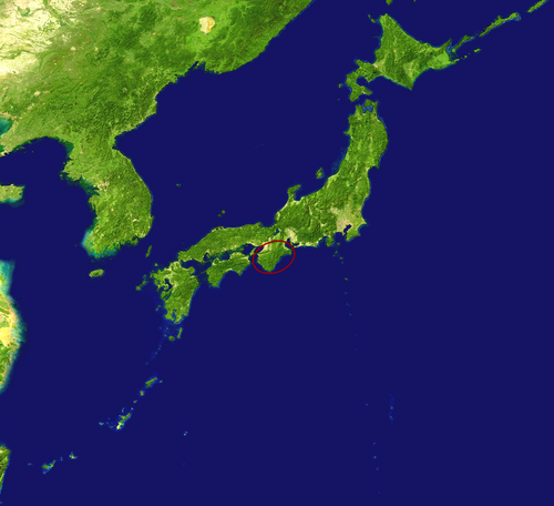Widok satelitarny Japonii