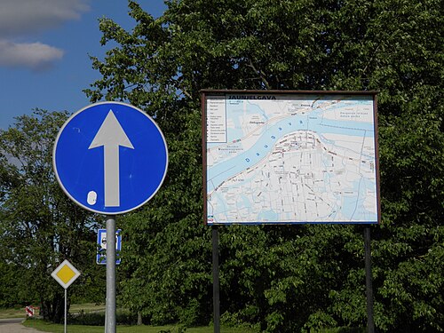 Mapa miasta Jaunjelgava