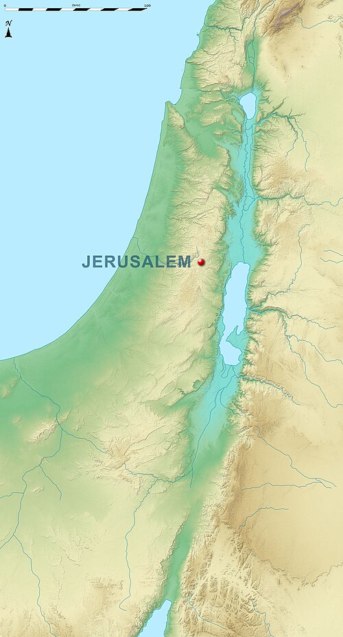 Mapa terenu Jerozolimy