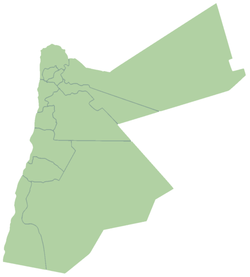 Mapa Jordanii