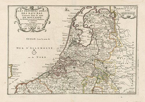 Mapa Niderlandów z 1701 roku
