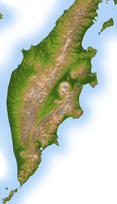 Topografia Półwyspu Kamczatka