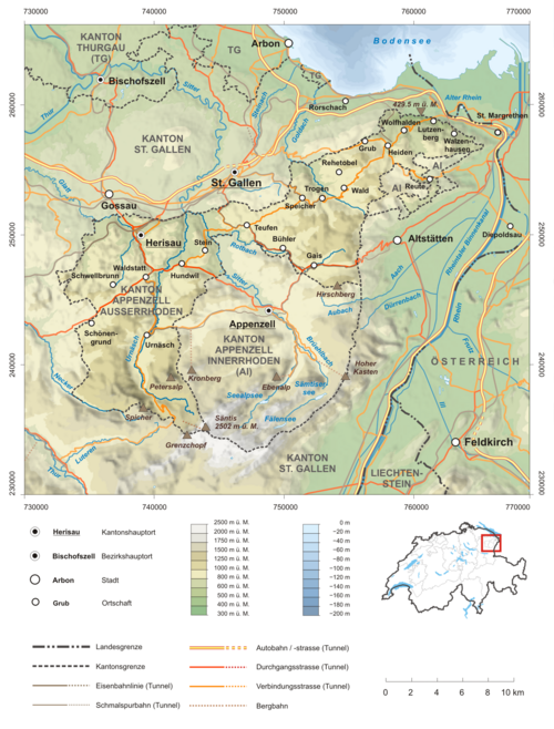 Kanton Appenzell Ausserrhoden Szczegół