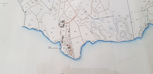 Mapa majątku Boxtorp z okolicą 1884