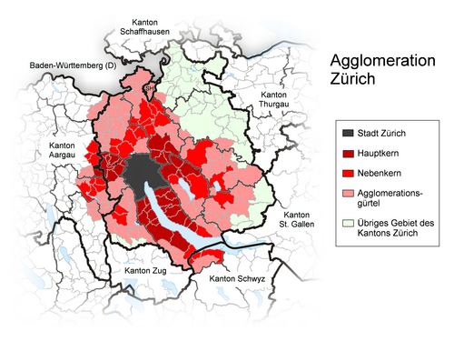 Mapa Aglomeracji Zurichu (2022)