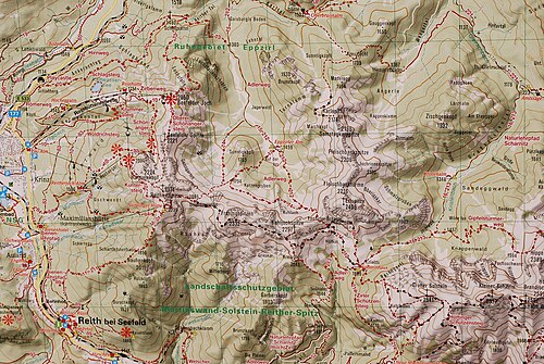 Mapa grupy Erlspitz