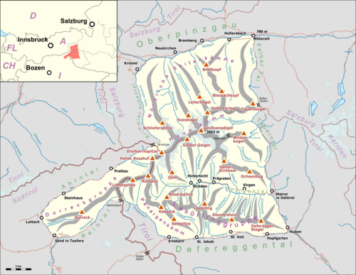 Mapa Venedigergruppe