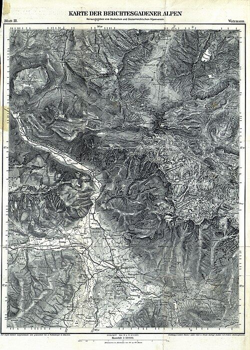 Mapa Alp Berchtesgaden, Arkusz III