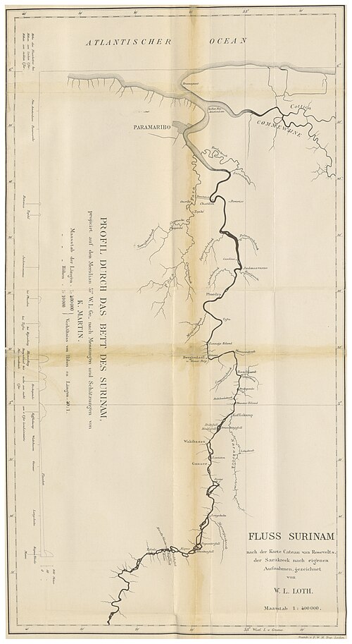 Mapa rzeki Surinam