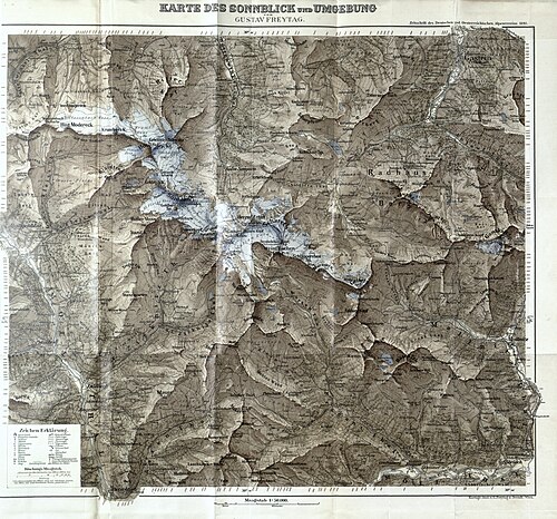 Mapa Sonnblick i okolicy