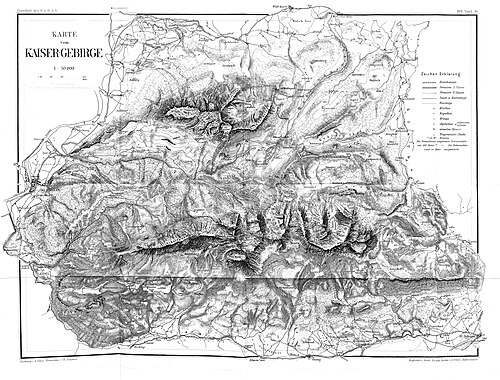 Mapa Kaisergebirge