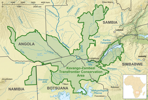 Kavango-Zambezi - Obszar ochrony trangranicznej