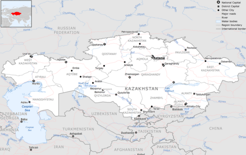 Podstawowa Mapa Kazachstanu