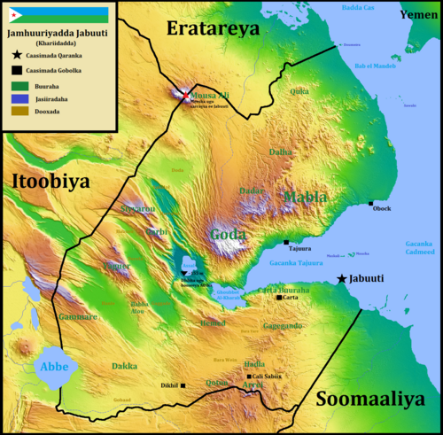 Mapa Dżibuti