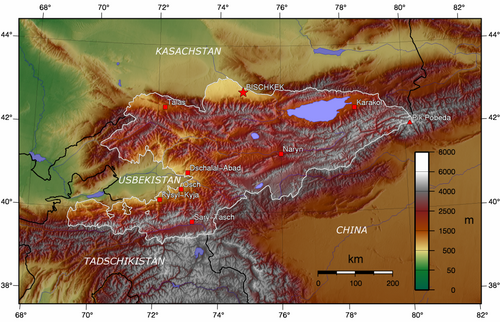 Kirgistan topograficzny