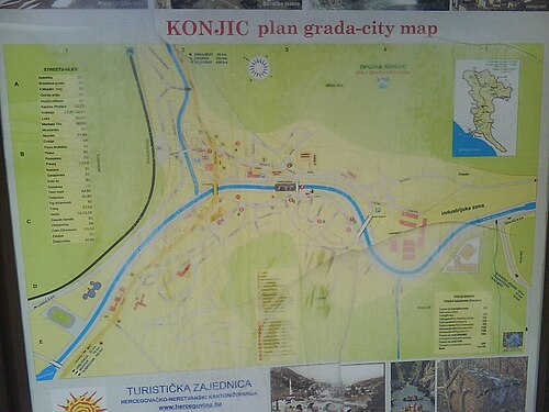 Plan miasta Konjica