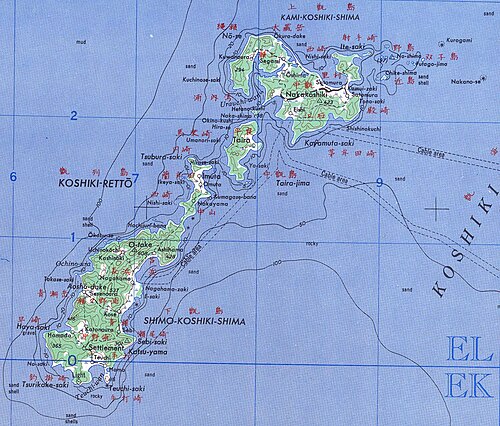 Mapa archipelagu Košiki-jima