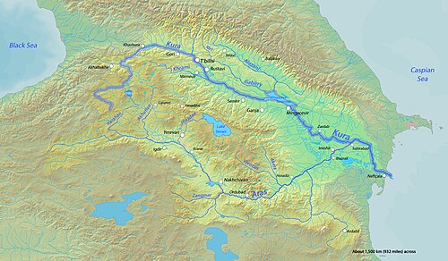 Mapa rzeki Kura