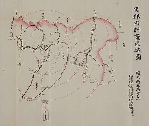 Kure - Plan urbanistyczny 1924
