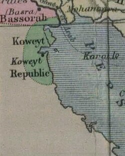 Mapa Republiki Kuwejtu (1874)