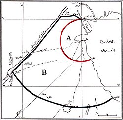 Mapa Kuwejtu z 1913 roku
