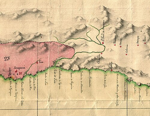 Granica Peru-Chile nad rzeką Loa (1796)