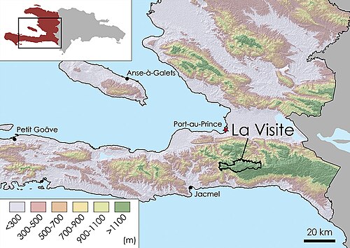 Mapa topograficzna La Visite