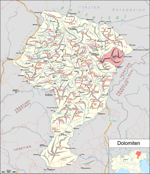 Mapa lokalizacyjna Marmarole