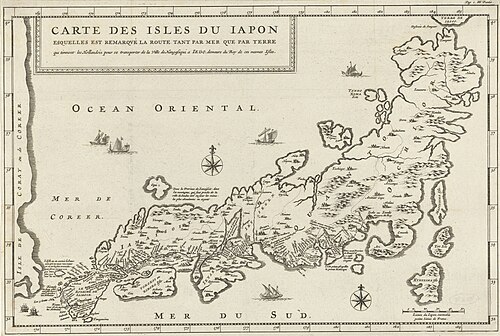 Mapa lądów Japonii