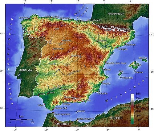 Mapa Hiszpanii