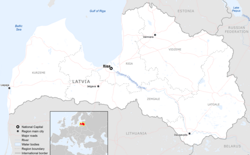 Mapa bazowa Łotwy