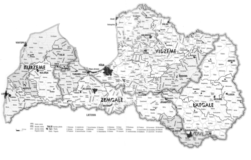 Okręgi Łotwy 1924-1945