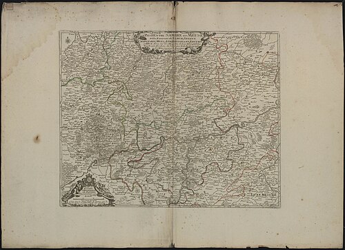 Mapa terenu między Sambrą a Meuzą i okolicami Namuru