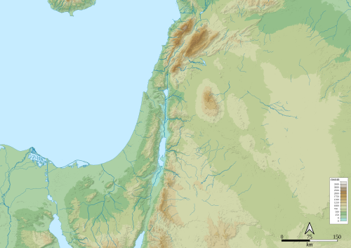 Mapa topograficzna Lewantu