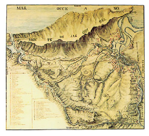 Mapa topograficzna Lezy