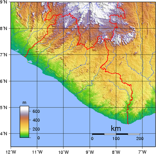 Topografia Liberii