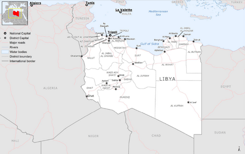 Mapa Libii