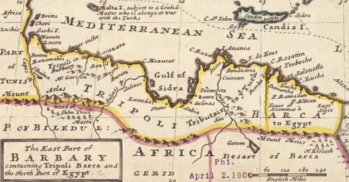 Libia na mapie Barbaryi