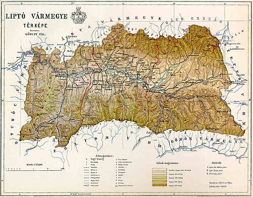 Mapa powiatu Liptowa