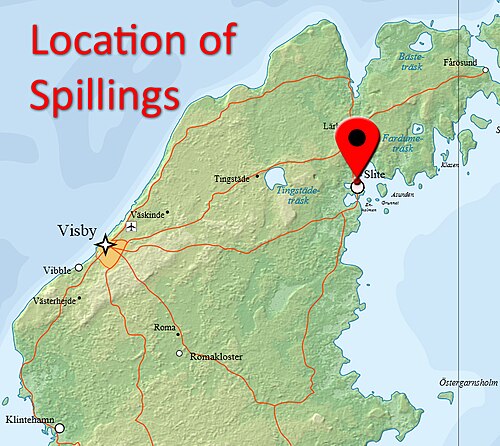 Lokalizacja Spillings, Gotland