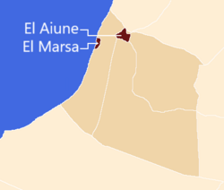 Mapa lokalizacyjna El Auin i El Marsa
