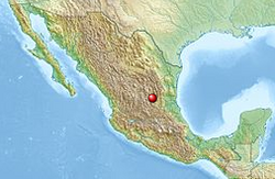 Mapa lokalizacyjna Sierra Las Pilas w Meksyku
