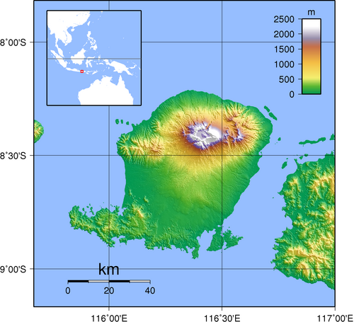 Topografia Lombok