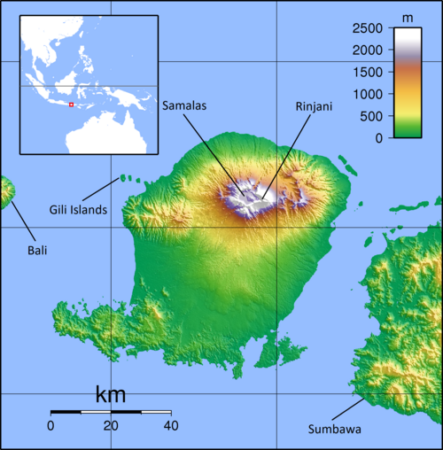 Topografia Lomboku (opisana)