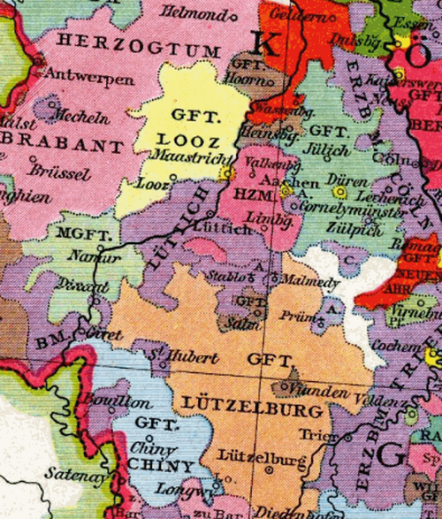Kolonia, Limburgia, Jülich, Luksemburg 1250