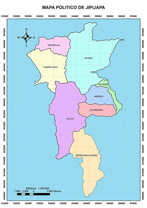 Mapa parafii Jipijapa